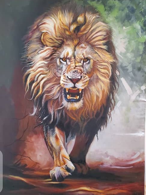 Lion painting